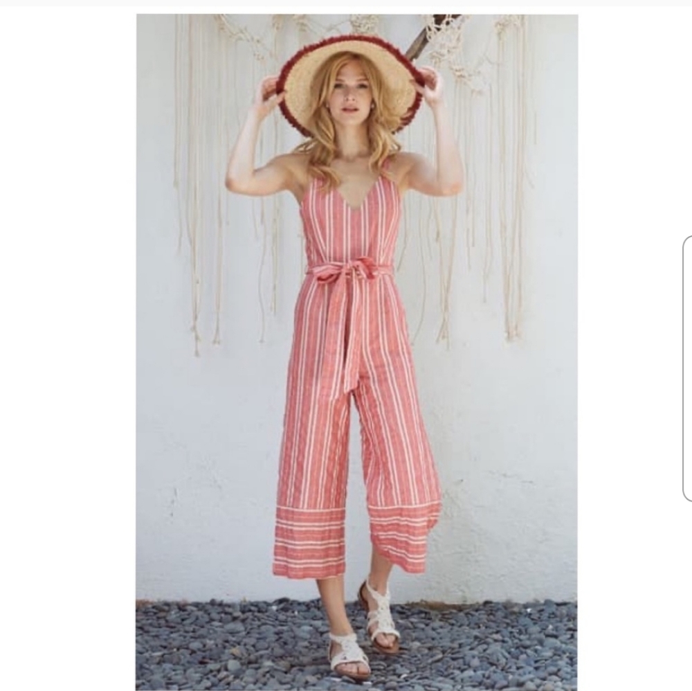 Anthropologie Robin Wide Leg Cropped Jumpsuit